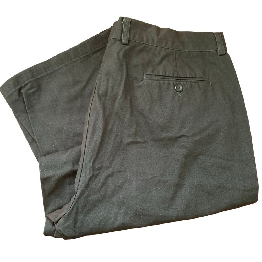Navy Flat Front Dress Pant